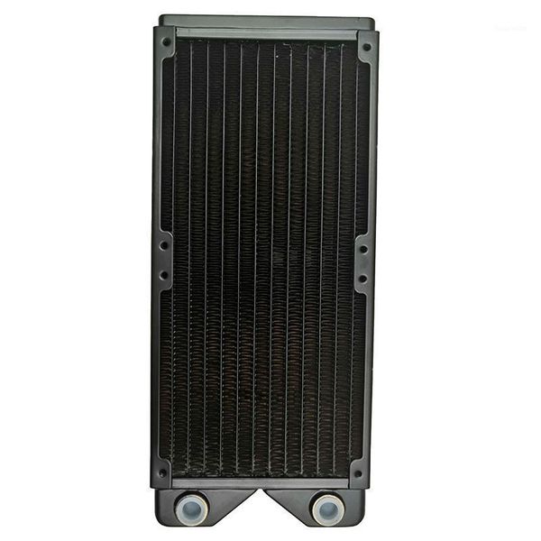 

icool g1/4 inch 240mm 3 black copper radiator computer water cooling heatsink fit 12cm fan 27mm thick m3 screws1