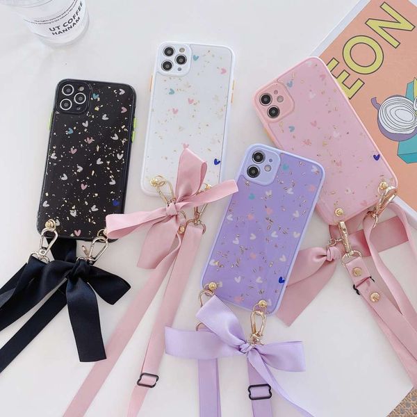 

qafine hole love gutta percha bowknot phonex mobile phone case 11promaxs slung 7pluslk