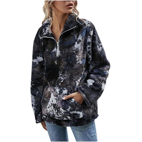 

#54 womens long sleeve gradients splcing color sweatshirt pullover blouse durable enough comfortable sudaderas, Black