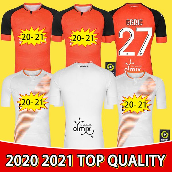 

20 21 new maillots fc lorient soccer jerseys home away 2020 2021 maillot de foot lorient hergault umut bozok le fee grbic football shirts, Black;yellow