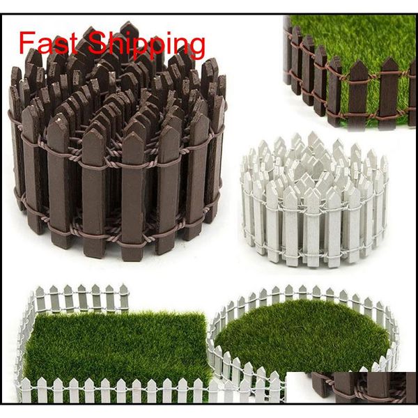 

100*5cm/100*3cm miniature small wood fence diy fairy garden micro dollhouse plant pot decor bonsai ornament whi qyluug bdebaby