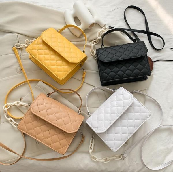 

hbp youth ladies simple versatile bag lattice pattern women messenger bag female shoulder bags solid handbag satchel