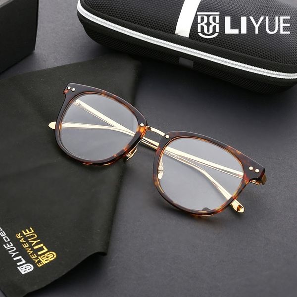 

acetate optical clear glasses frame women retro vintage prescription myopia round eye glasses men transparent eyewear spectacles t200428, Silver