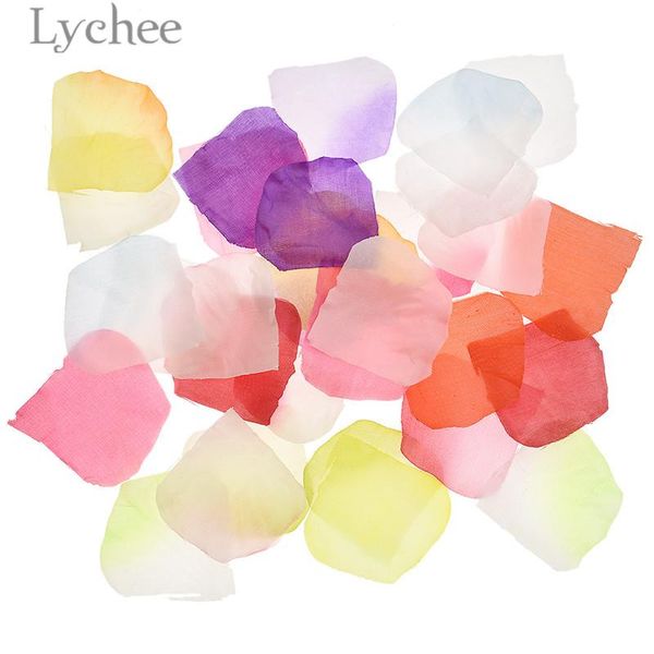 

lychee life artificial cloth rose flower petals colorful wedding flower petal wedding party decoration