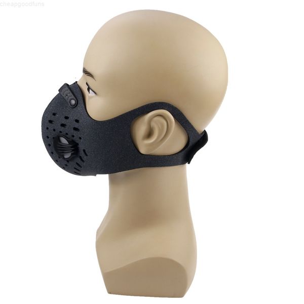 

kn99/5 cycling masks activated carbon dust airsoft tactical face mask anti-pollution bicycle bike outdoor training face(gray, Black