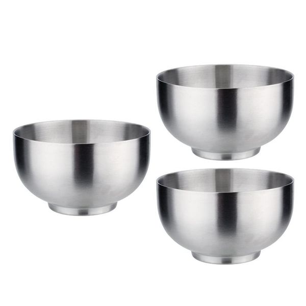 

3 pcs 304 stainless steel bowls soup rice dish snack serving bowl set jlljfr dayupshop