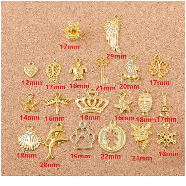 

vintage mixed 10/20pcs metal animal birds charms beads handmade diy for bracelet pendant neacklace clips jewelry making bbycgj