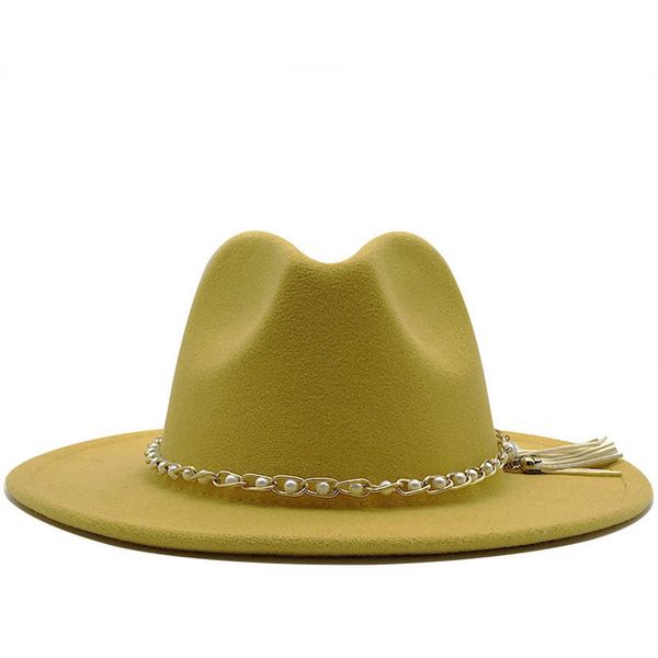 

simple white wide brim church hat panama solid wool felt fedoras hat for men women artificial blend jazz cap with pearl band, Blue;gray