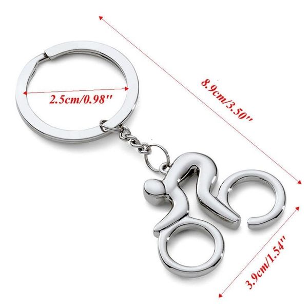 

cycling bicycle bike creative riding keychain keyring new keyfob key chain ring, Silver