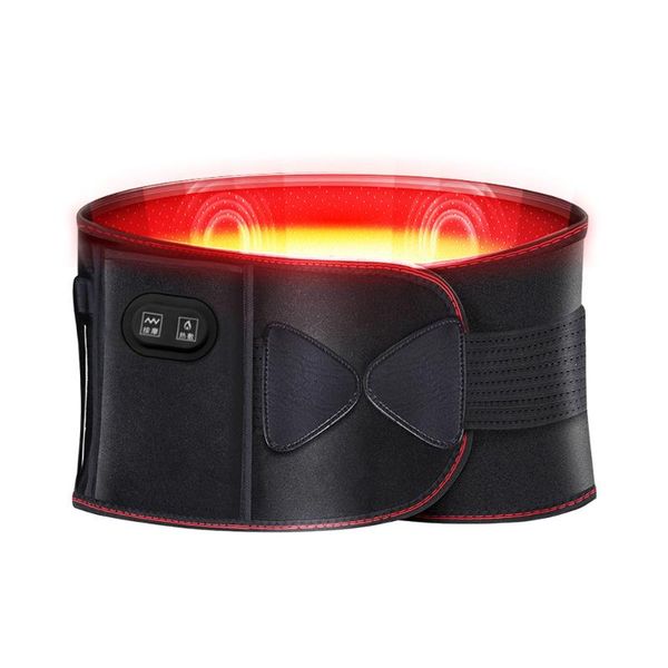 

heating therapy compress belt waist back pain relief vibration massager for home use