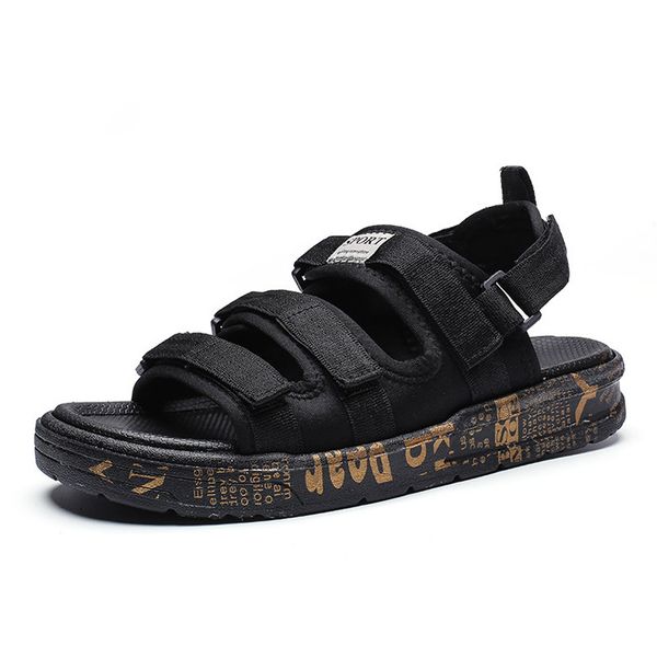 

men sandals summer beach sandals leisure sports shoes casual comfortable flats lovers men and women shoes size 36-45 t200420, Black