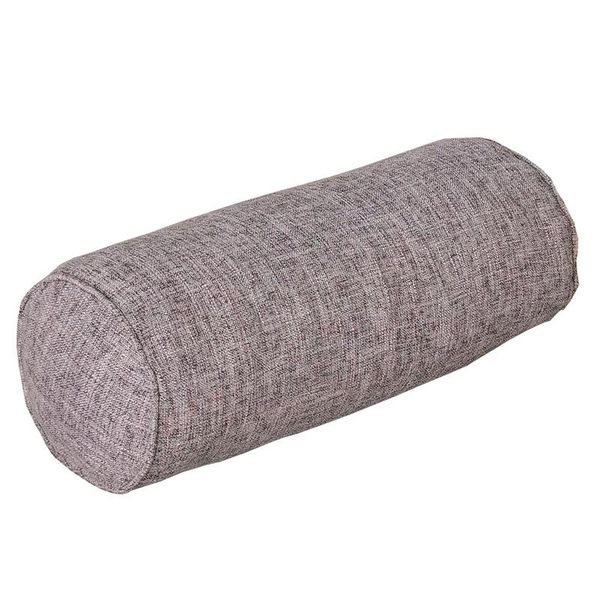 

15x40cm solid long round pillow cotton linen neck headrest body pillow bed chair car seat backrest sleeping