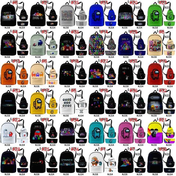 

38styles среди нас назад пакет женская школьная сумка розовая победа широкие навесные вещи мальчики рюкзаки радуга роза оранжевый polus sqcy, Silver