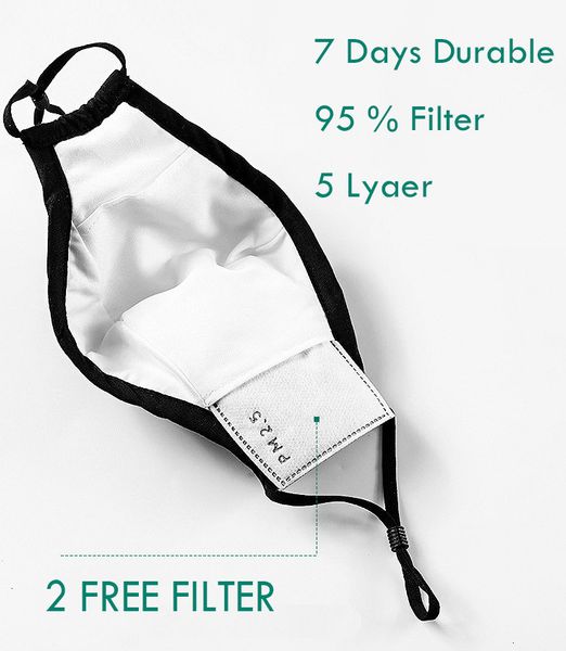 

men mask women kids washable 6 face color reusable cloth cotton face masks replaceable filter valve respirator with 2 fr
