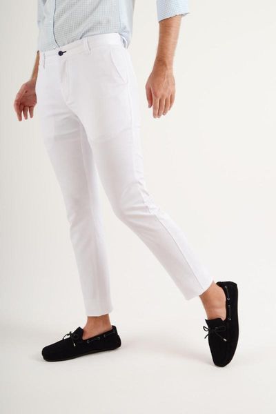 

men's pants daily fabric white male trousers will release, Black