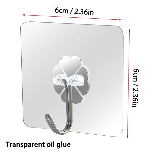 

10 5 1 pcs hanger hook suction cup adhesive wall vacuum sucker heavy kitchen bathroom transparentload rack stainless steel trans wmtycp