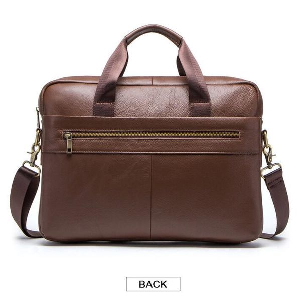 

leather men's lapbusiness briefcase large capacity men's bag