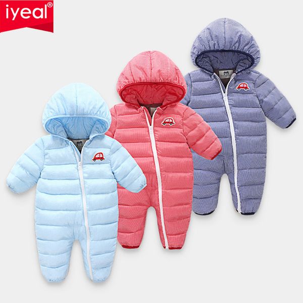 

iyeal baby winter romper for newborn girl boy clothes toddler baby jumpsuit overalls thick warm girl overalls infant clothing 201030, Blue