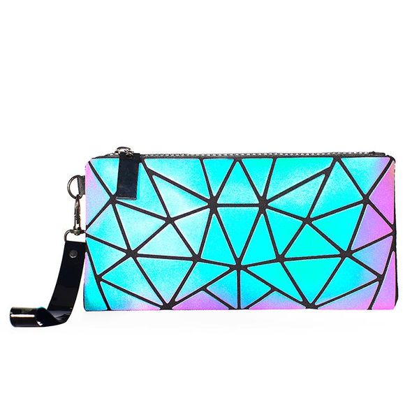 

new geometric luminous women's make-up bag fashionable versatile bag irregular hand carrying storage