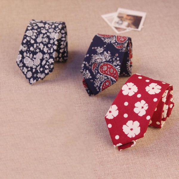

neck ties 2021 6cm floral printed tie for men cotton women dress wedding butterfly gift bow cravat accessory custom logo, Blue;purple