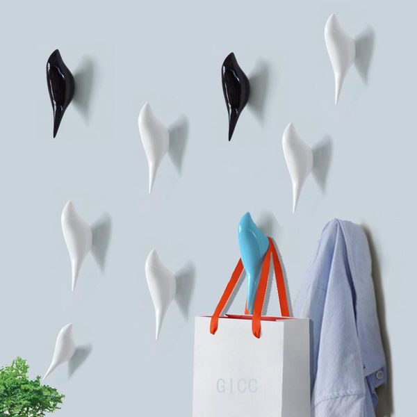 

1pcs resin decorative bird hooks for hanger wall hook coat holder cap clothes rack towel handbag organizer home decor