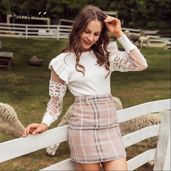 

ol plaid vintage winter skirts women high waist bodycon tweed skirts casual feminino pencil autumn 2021 mini skirt, Black
