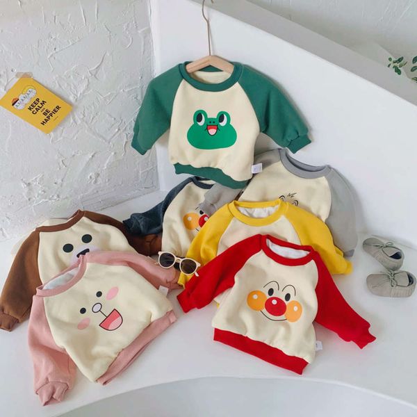 

and girls' new wtern sle baby's autumn winter plush thickened warm bottomed cartoon sweater, Black