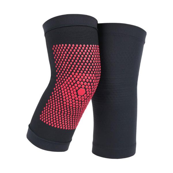 

elbow & knee pads 1pair support protector sleeve elasticated bandage pad knitted kneepads warm high tensile four seasons, Black;gray