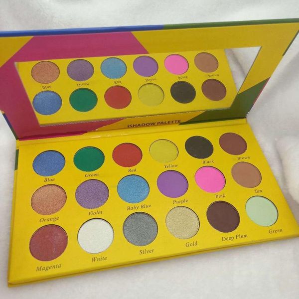 

new arrivla 18 bright colors eye shadow palette matte & shimmer eye pressed powder crayons ishadow palette makeup easy to wear dhl free
