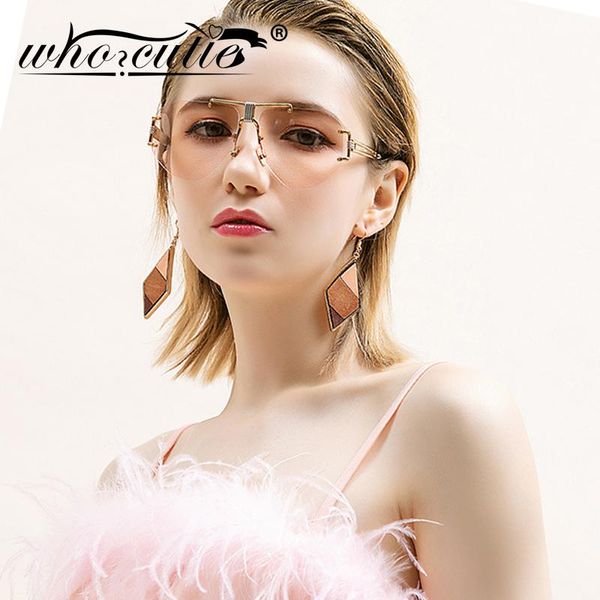 

sunglasses who cutie retro oversize large women men 2021 brand design shield goggles gold frame big red sun glasses shades s010, White;black