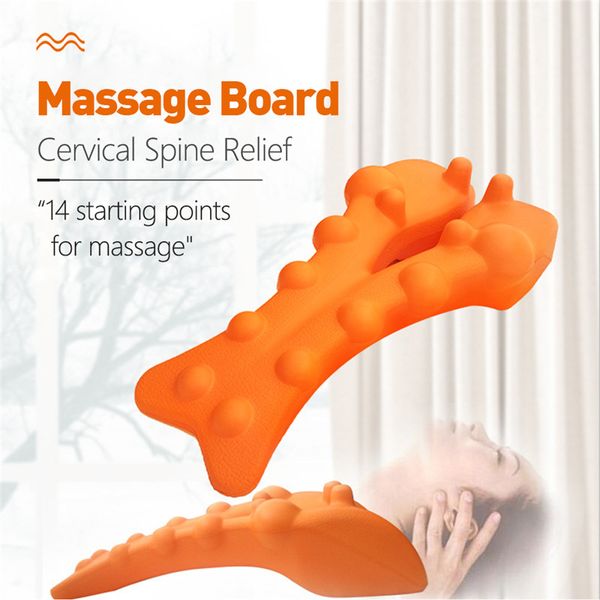 

full body massager correct cervical vertebra lumbar traction straight spine relax back massage board brace stretching device health care