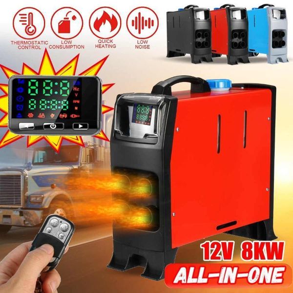 

hcalory all in one unit 8kw 12v car diesel air heater four hole with lcd monitor parking warmer for truck bus boat rv1