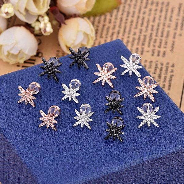 

серьги high end fashion zircon серьги дэвид звезда женские серьги романтические элегантные женщины ежедневные серьги zk30, Golden;silver