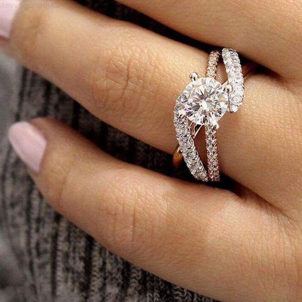 

factory9vk8gold womens arrival vintage rose sell silver color crystal wedding rings for woman luxury white zircon engagement ri