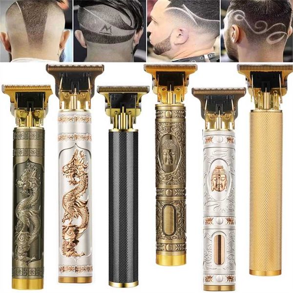 Todos Metal Vintage T9 Máquina de Cabelo Mulheres Cabeleireiro Cabeleireiro Máquina de Corte de Haircut Professional 0 Mm Nariz e Ear Trimmer Acabamento Homem 220209