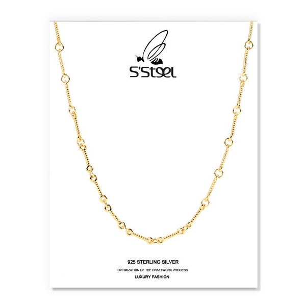 

chains s'steel trendy necklace for women 925 sterling silver minimalist personalized chain necklaces colar prata feminino jewelry