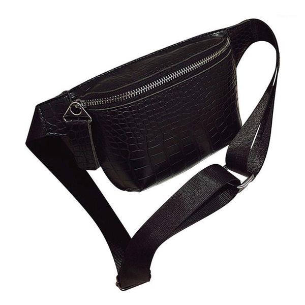 

mini women waist bag portable travel pu leather durable zipper closure daily crossbody belt pouch practical adjustable strap1