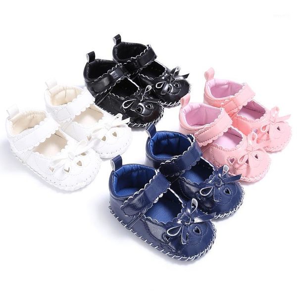 

first walkers baby girl bow personality pu color toddler shoes1