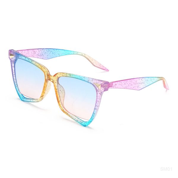 

2020 new women fashion sunglasses vintage square rainbow frame sun glasses candy colors shade uv400