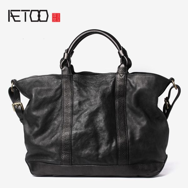 

hbp aetoo leather casual men's handbags, leather large-capacity travel bags, vintage trendmen's men's shoulder bags