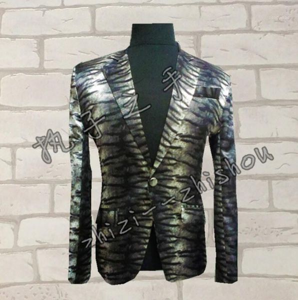 

men leopard suits designs homme terno stage costumes for singers men sequin blazer dance clothes jacket style dress punk rock1, White;black