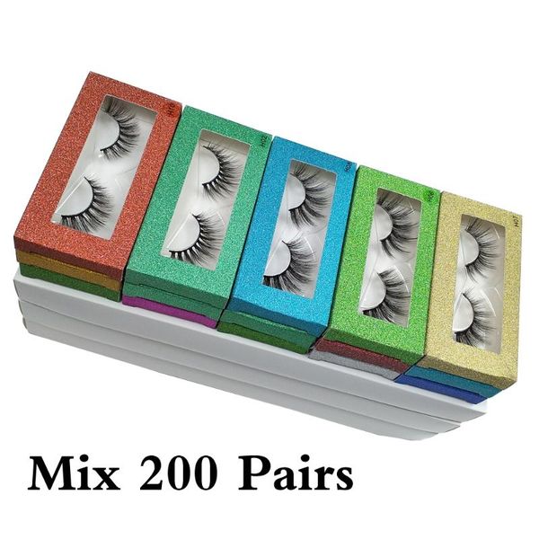 

false eyelashes wholesale 30/50/100/200 pcs 3d mink lashes natural makeup bulk