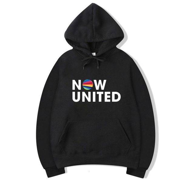 

2020 now united better album hoodie sweatshirts men women better now united lyrics pullover harajuku tracksui, Black