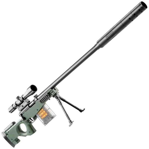 

0111shell throwing soft bullet awm sniper children eat chicken 98km24 shell jumping gun m416 rifle assembly toy