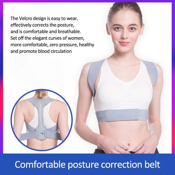 

adjustable posture corrector back shoulder straighten orthopedic brace belt for clavicle spine back support pain relief unisex1, Black;blue