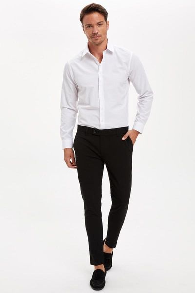 

defacto slim fit basic pantolon-s3611az20au, Black