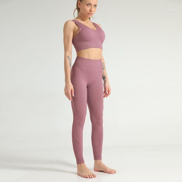 

yoga outfits women 2pcs seamless set sport suit gymwear workout clothes gym crop high waist leggings fitness sports wear1, White;red