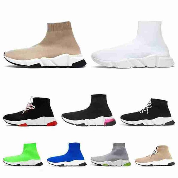 

selling lace up black red beige sock shoes trainers women mens designer sock shoes tripler balenciaca shoes sneakers, White