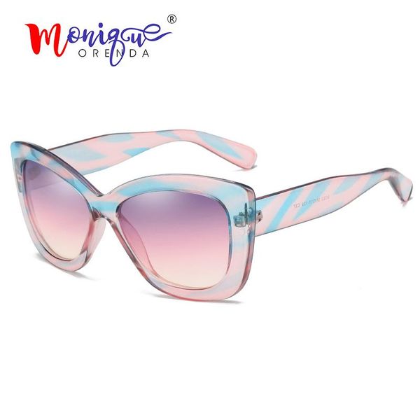 

sunglasses women fashion vintage cat eye brand designer colorful frame gradient lens sun glasses men female uv400, White;black