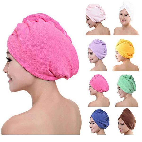 

vip link-microfibre after shower hair drying wrap womens girls lady's towel quick dry hair hat cap turban head wrap bath wmtdgm